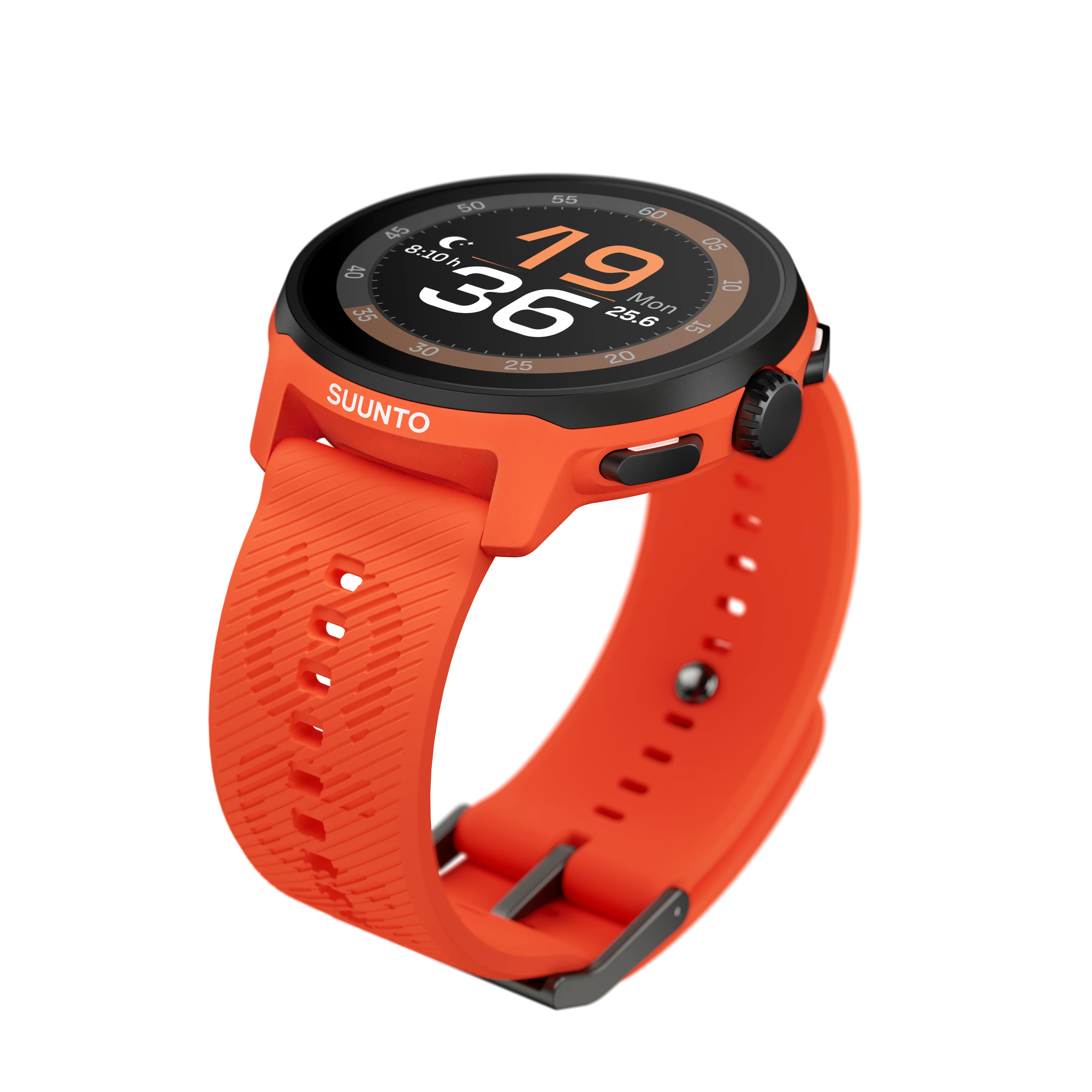 Suunto 22mm Athletic 6 Silicone Strap Coral Orange S+M - Image 3