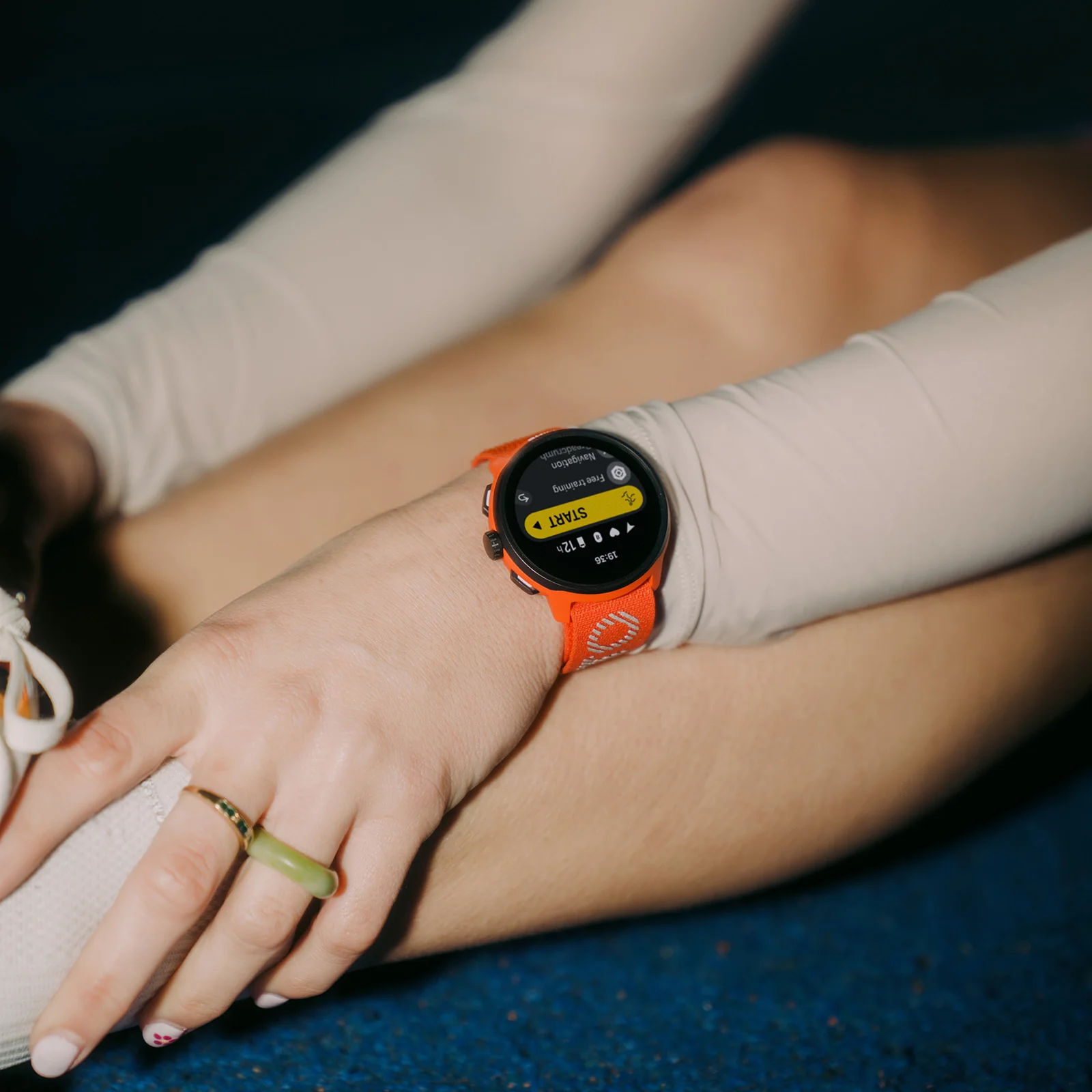 Suunto 22mm Athletic 7 Loop Textile Strap Coral Orange S/M+M/L - Image 3
