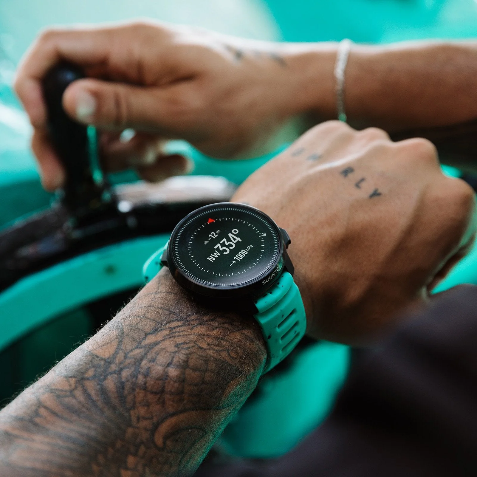Suunto 22mm Dive 1 Silicone Strap Green Glow S+M - Image 2